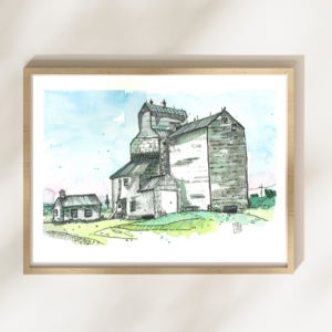 Old Grain Elevator Print + Sketchy Story